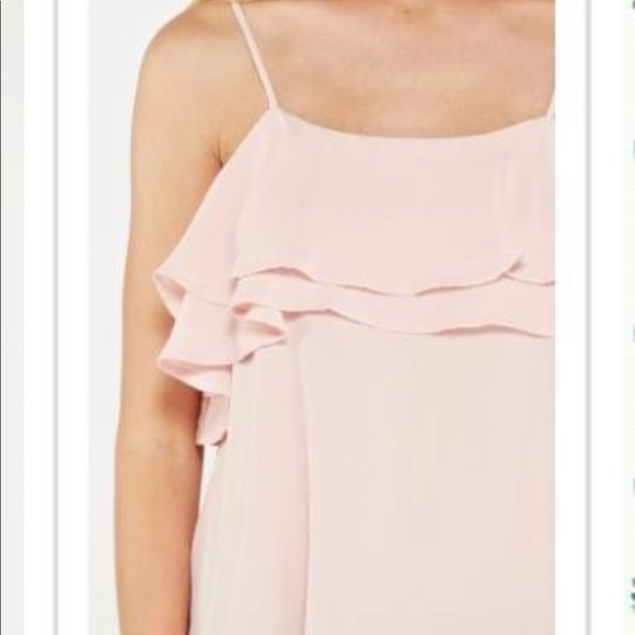 Chiffon double ruffle spaghetti strap top - Picture 5 of 5